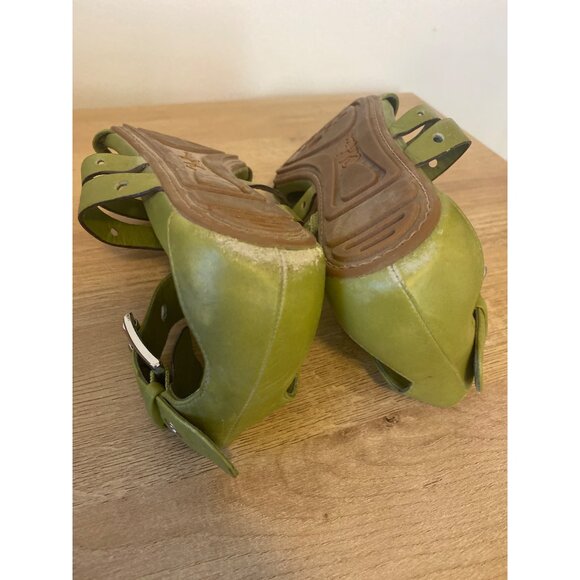 Cole Haan Women's Green Leather Gladiator Sandals With Adjustable Straps Size 8B - Picture 7 of 7